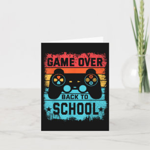 Game Over Terug naar School Gamer Kaart