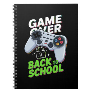 Game Over Terug naar school Grappige eerste school Notitieboek