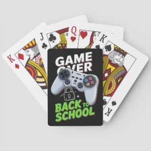 Game Over Terug naar school Grappige eerste school Pokerkaarten