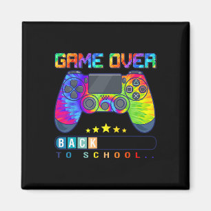 Game Over Terug naar school plezierige kinderen ee Magneet