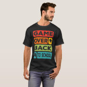 Game over terug naar school Sunset Student Game Co T-shirt (Voorkant volledig)