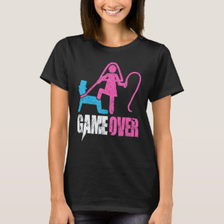 Game Over Trouwfeest bruid en bruidegom vrijgezell T-shirt