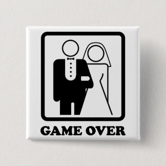 Game over vierkante button 5,1 cm