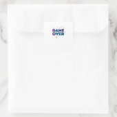 Game over vierkante sticker (Tas)