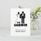 Game Over - Vorige dag als vrije man Bachleor Part Kaart (Staand voorkant)