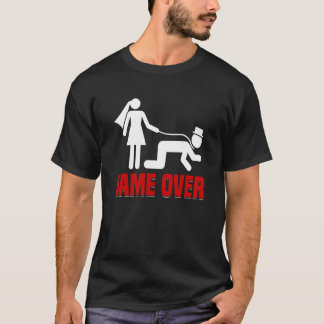 Game Over Vrijgezellenfeest Bruid Bruidegom Huweli T-shirt