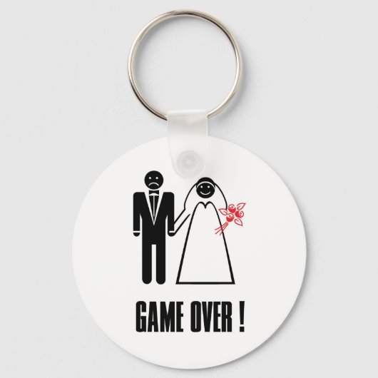 GAME OVER Wedding Sleutelhanger (Voorkant)