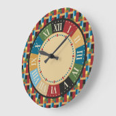 Game Room Colorful Geometric Modern Grote Klok (Hoek)