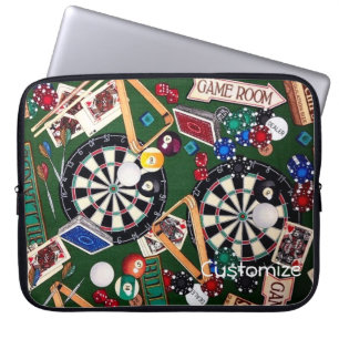 Game Room Darts Billiards-laptophoes Laptop Sleeve