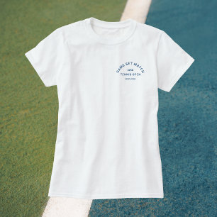 Game Set Match Blauwe Kuif Dames Tenis Wit T-shirt