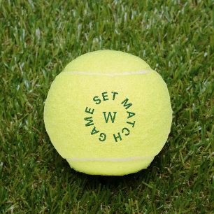 Game Set Match Groen Monogram Tennisballen
