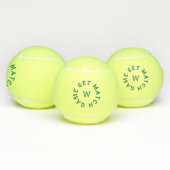Game Set Match Groen Monogram Tennisballen (Multi)