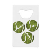 GAME SET MATCH KREDIETKAART FLESSENOPENER (Voorkant)