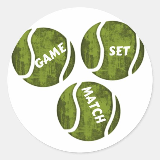 GAME SET MATCH RONDE STICKER (Voorkant)