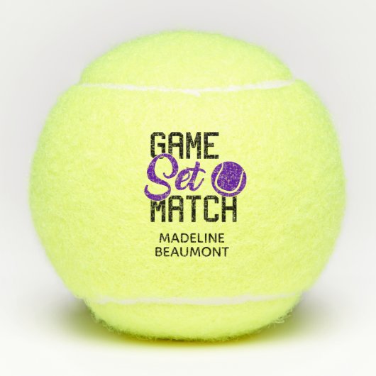 Game Set Match Tennisballen (Voorkant)