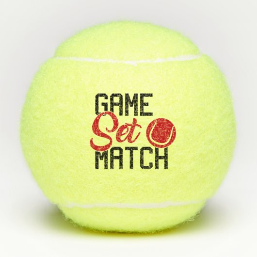 Game Set Match Tennisballen (Voorkant)