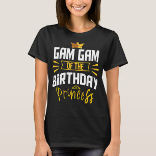 Game spel van de verjaardag prinses feestje bday c t-shirt