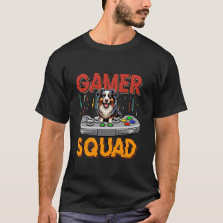 Game Squad Schattige Australian Shepherd Game C T-shirt