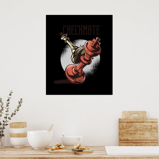 Game-strategie voor Chess Master Board Poster (Keuken)