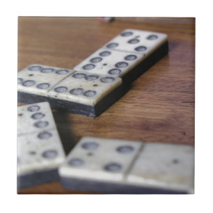 Game Table Domino Dominoes Wood Oud spel Tegeltje