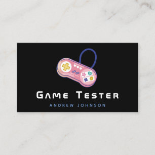 Game-tester Cute Retro Controller Gamer Developer Visitekaartje