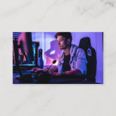 Game Tester Gamer Content Creator Volledige foto Visitekaartje (Voorkant)