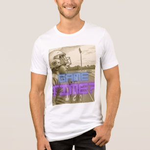 Game Time Retro Football Gravure Klassiek T-shirt
