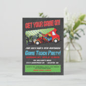 Game Truck Party-uitnodigingen Kaart (Staand voorkant)