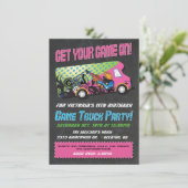 Game Truck Party-uitnodigingen Kaart (Staand voorkant)