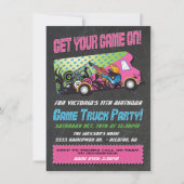 Game Truck Party-uitnodigingen Kaart (Voorkant)