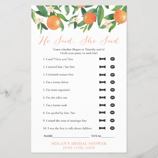 Game van de coedweduwenkast, wie zei het? flyer (Voorkant)