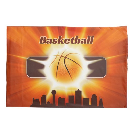 Game-winnende basketbal energie van het Hof MVP Kussensloop (Achterkant)