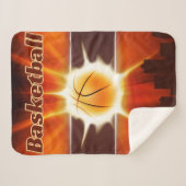 Game-winnende basketbal energie van het Hof MVP Sherpa Deken (Voorkant (horizontaal))