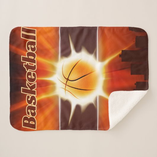 Game-winnende basketbal energie van het Hof MVP Sherpa Deken (Voorkant (horizontaal))