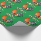 Gamecock Blue Red Rooster Cadeaupapier (Hoek)