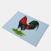 Gamecock: Donkerrood Deurmat (Schuin)