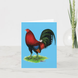 Gamecock: Donkerrood Feestdagen Kaart