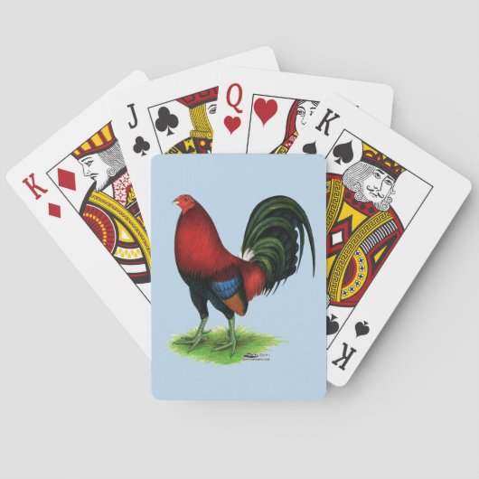 Gamecock: Donkerrood Pokerkaarten (Achterkant)