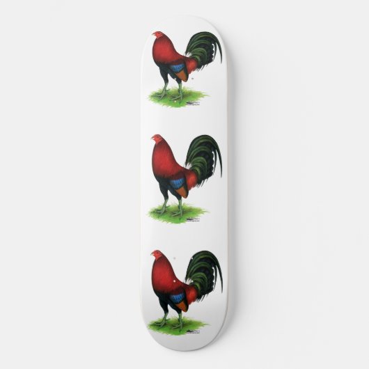 Gamecock: Donkerrood Skateboard (Voorkant)