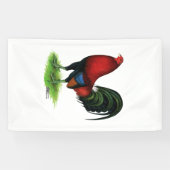 Gamecock: Donkerrood Spandoek (Horizontaal)