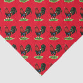 Gamecock:  Donkerrood Tissuepapier (Detail)