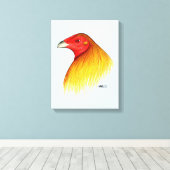 Gamecock Dubbed Canvas Afdruk (Insitu (Houten vloer))