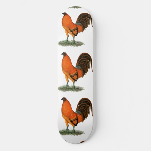 Gamecock Ginger Red Rooster Skateboard (Voorkant)