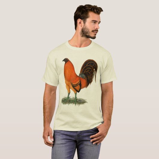 Gamecock Ginger Red Rooster T-shirt (Voorkant volledig)