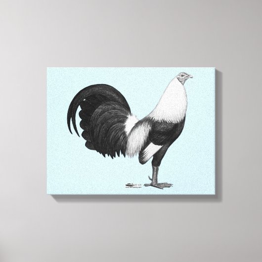 Gamecock Grey Duckwing Canvas Afdruk (Voorkant)