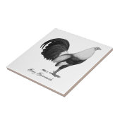 Gamecock Grey Duckwing Tegeltje (Zijkant)