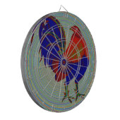 Gamecock:  Impressionist Rooster Dartbord (Voorkant Links)