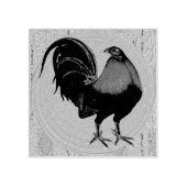 Gamecock: Impressionist Rooster Rubberstempel (Afrduk)