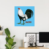 Gamecock Macho Duckwing Poster (Thuiskantoor)