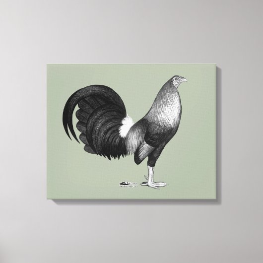 Gamecock Red Hatch Canvas Afdruk (Voorkant)